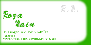 roza main business card